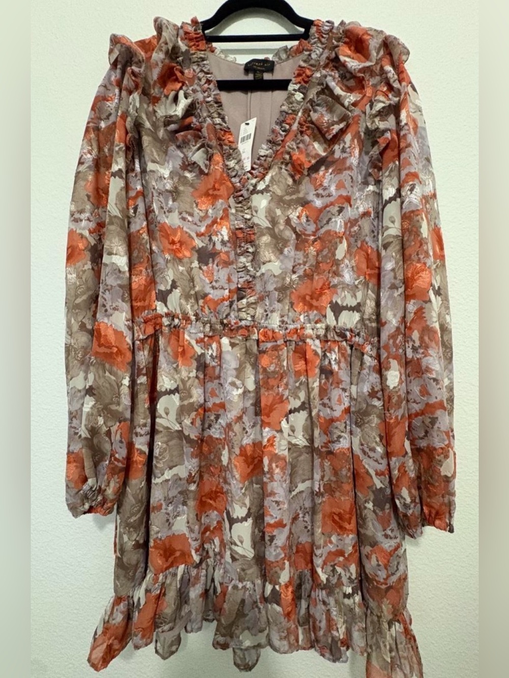 Anthropologie Current Air NWT Ruffle Layered Mini Dress size XL - Picture 5 of 6